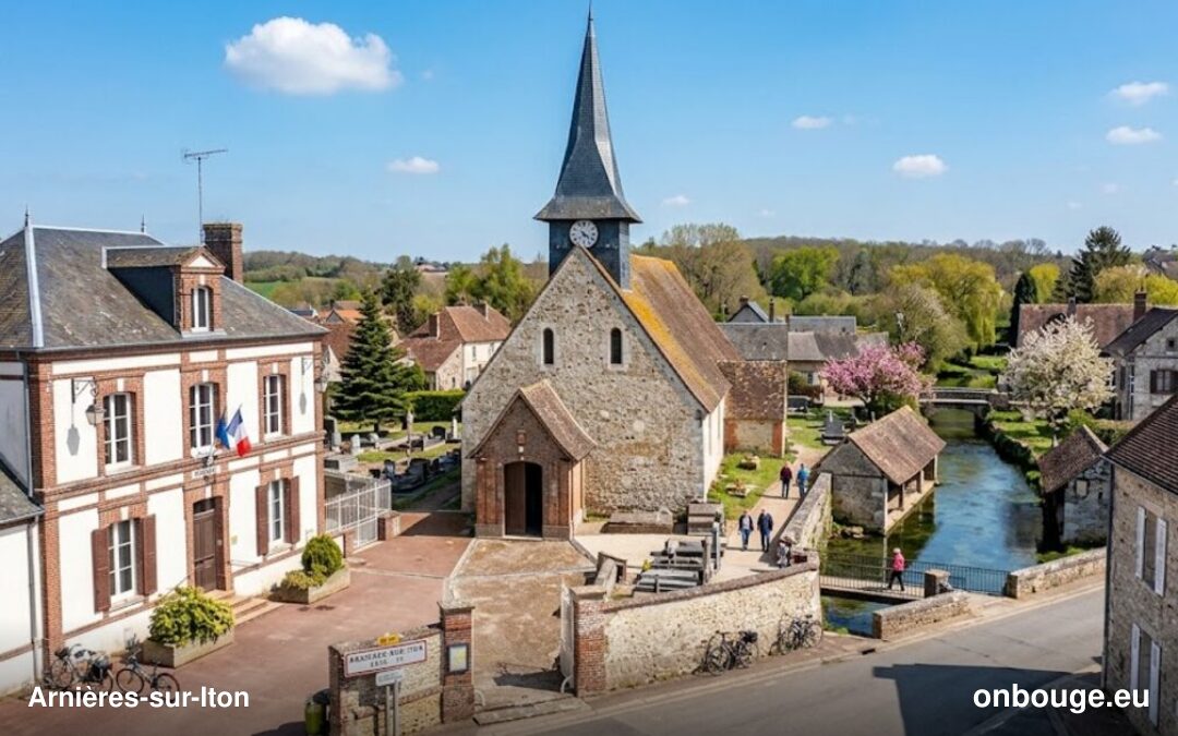 Aquarelle de Arnières-sur-Iton