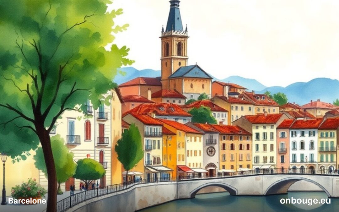 Aquarelle de Barcelone, Espagne