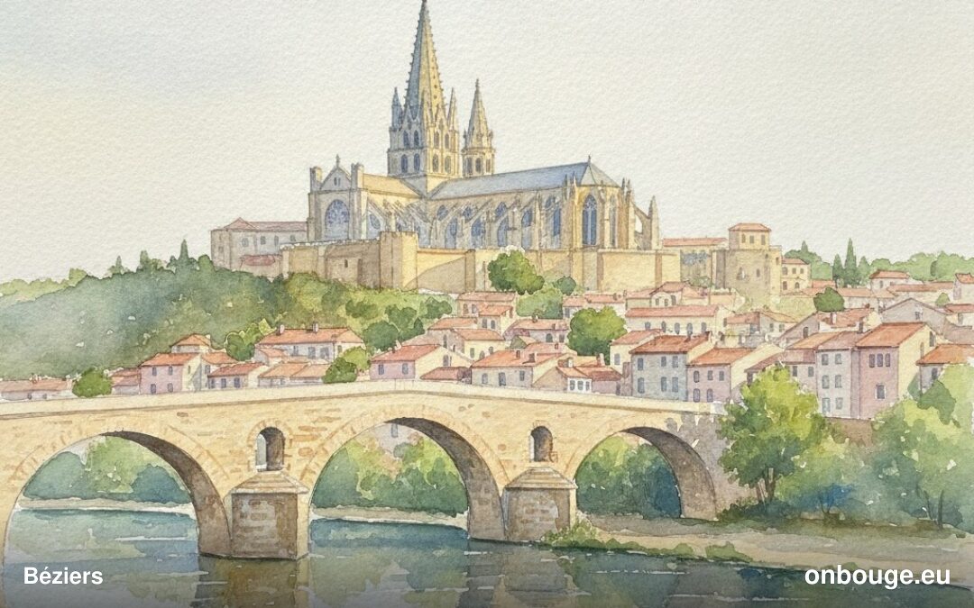Aquarelle de Béziers