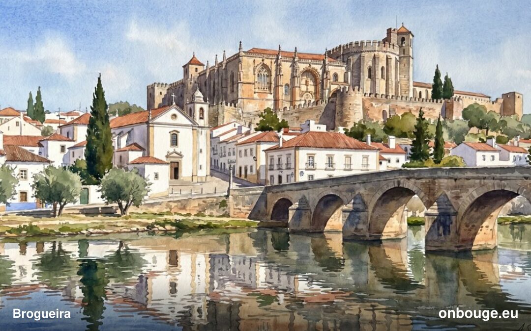 Aguarela de Brogueira, freguesia de Torres Novas, terra natal de Humberto Delgado