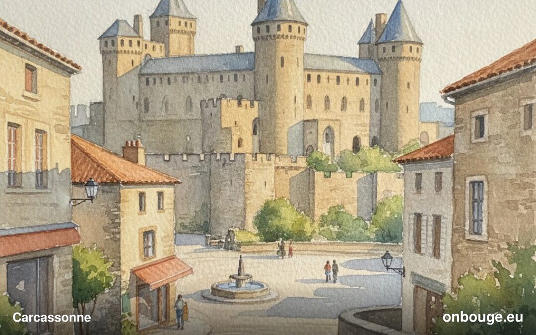 Aquarelle de Carcassonne