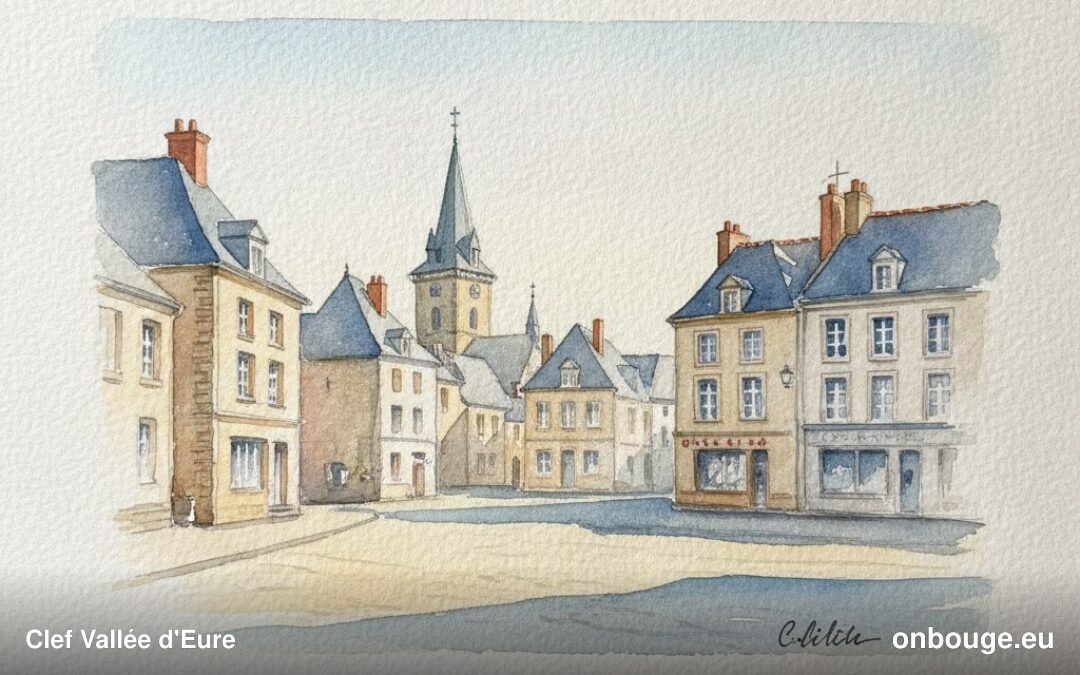 Aquarelle de Clef Vallée d'Eure
