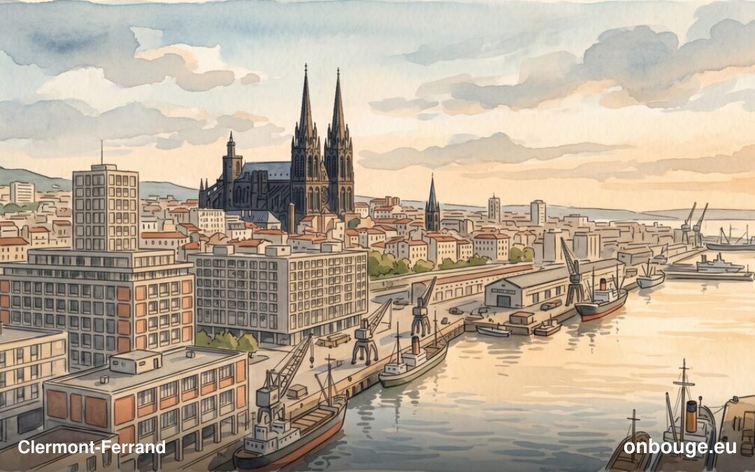 Aquarelle de Clermont-Ferrand