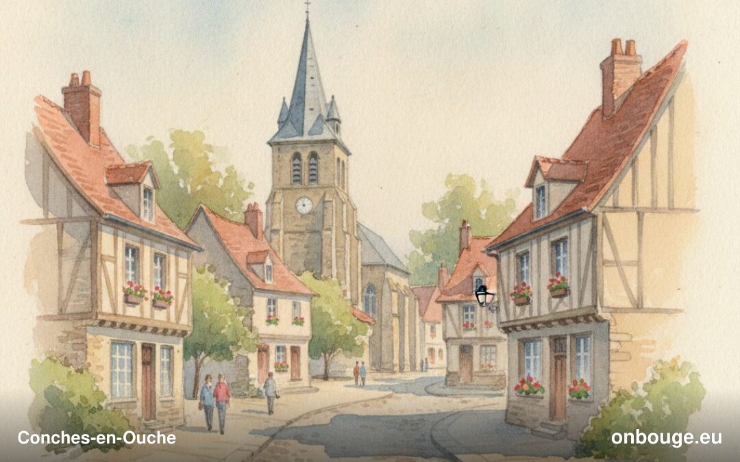 Aquarelle de Conches-en-Ouche