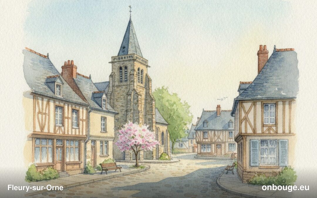 Aquarelle de Fleury-sur-Orne
