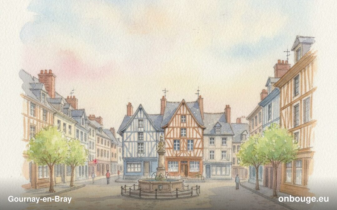 Aquarelle de Gournay-en-Bray