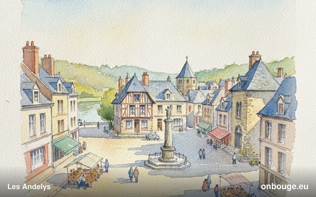 Aquarelle de Les Andelys