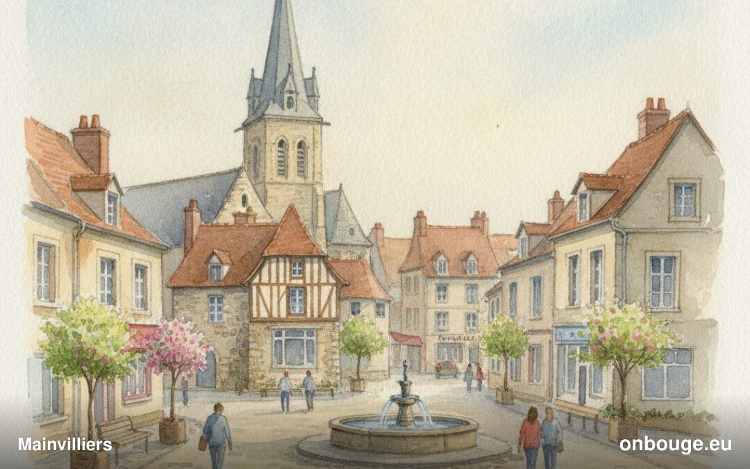 Watercolor of Mainvilliers