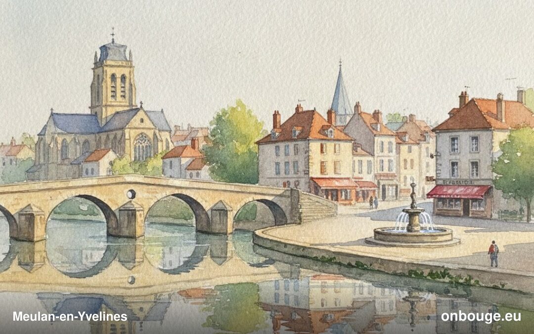 Aquarelle de Meulan-en-Yvelines