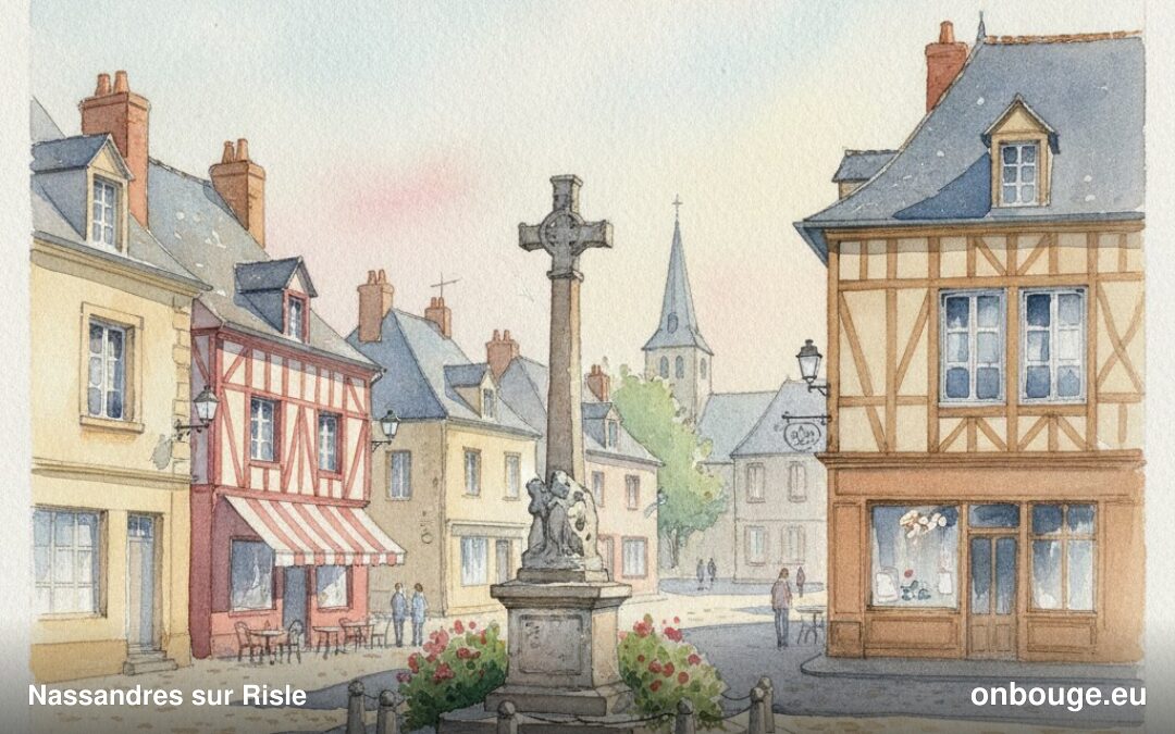 Aquarelle de Nassandres sur Risle