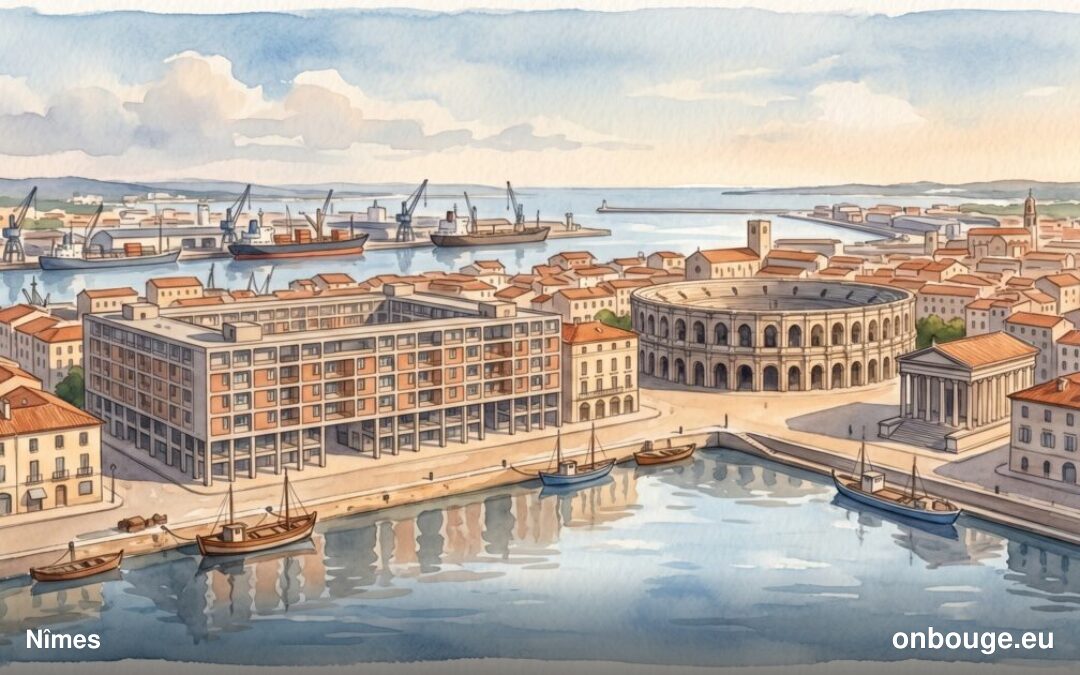 Aquarelle de Nîmes