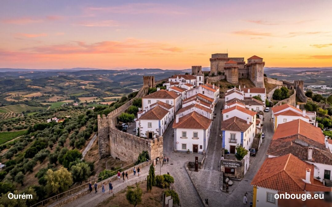 Vista de Ourém, a vila medieval e o castelo dos Condes de Ourém