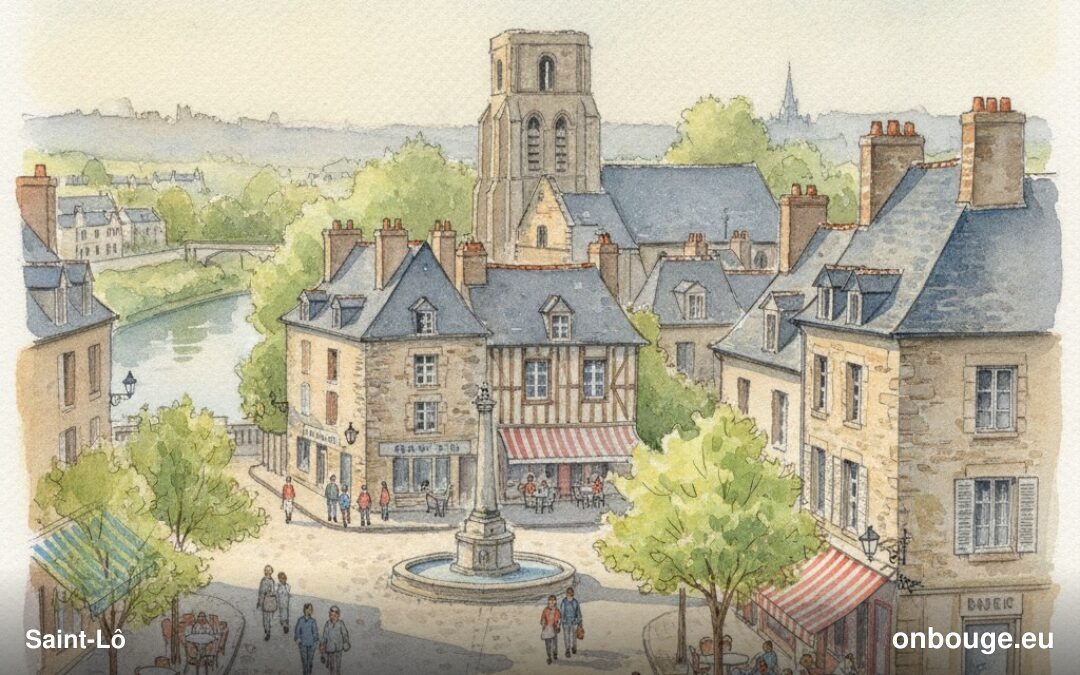 Aquarelle de Saint-Lô