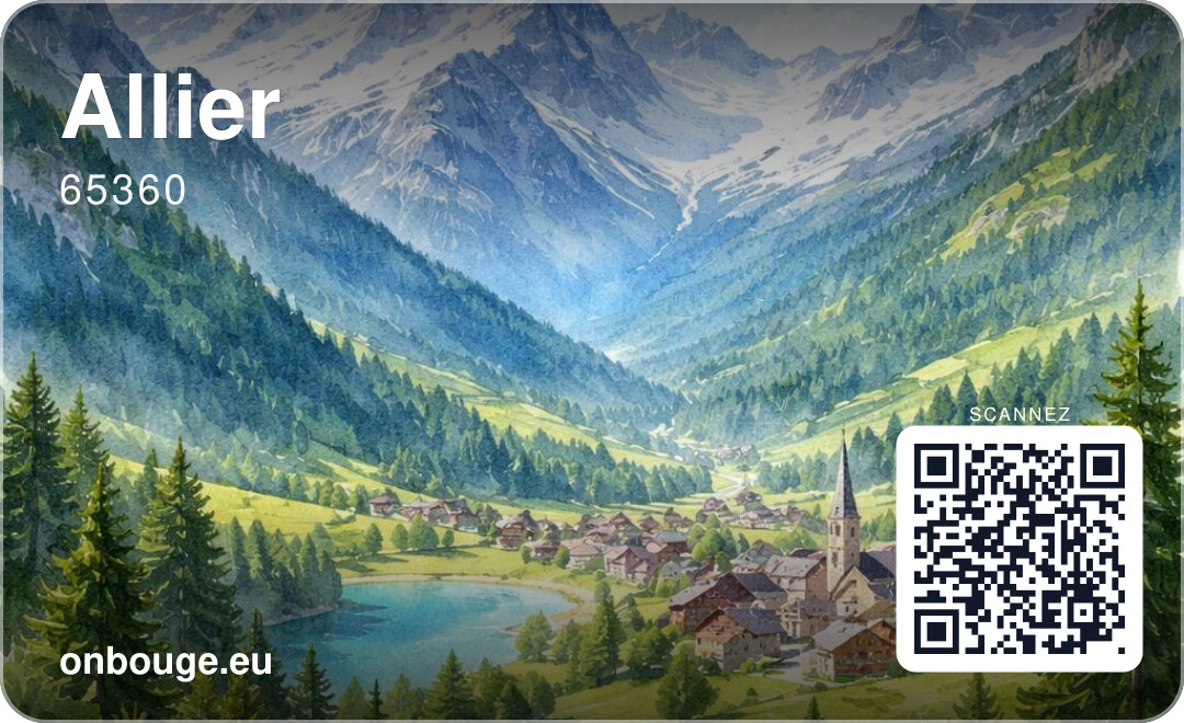Aquarelle Allier — carte OnBouge avec QR