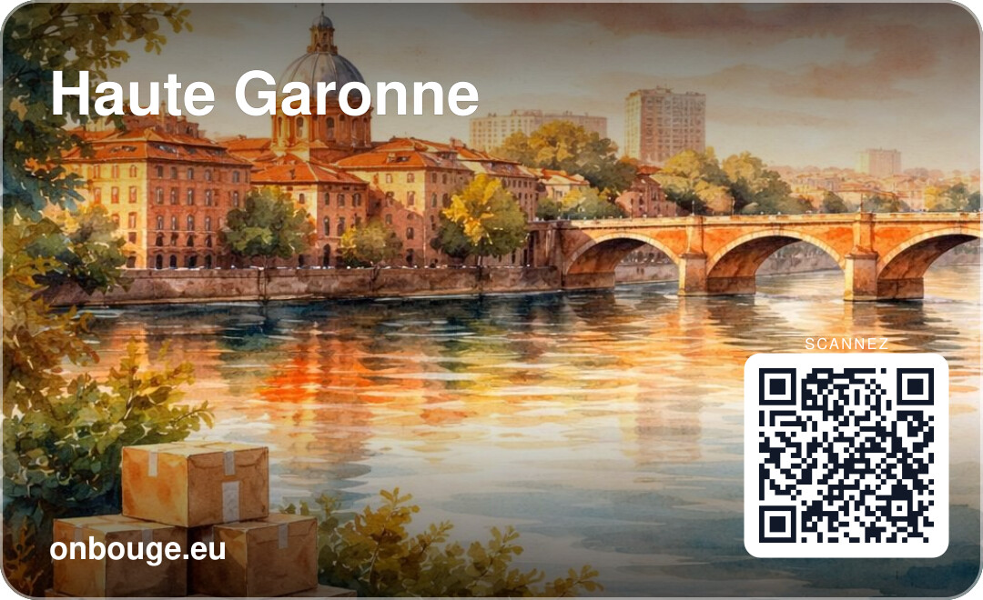 Aquarelle Haute-Garonne — carte OnBouge avec QR