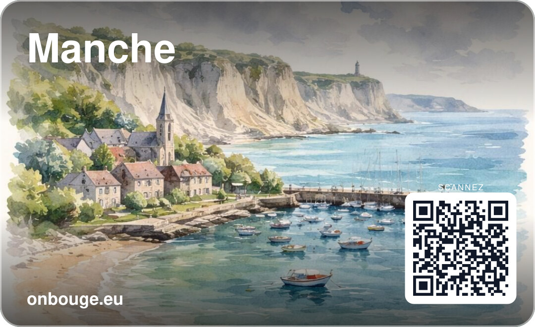 Aquarelle Manche — carte OnBouge avec QR