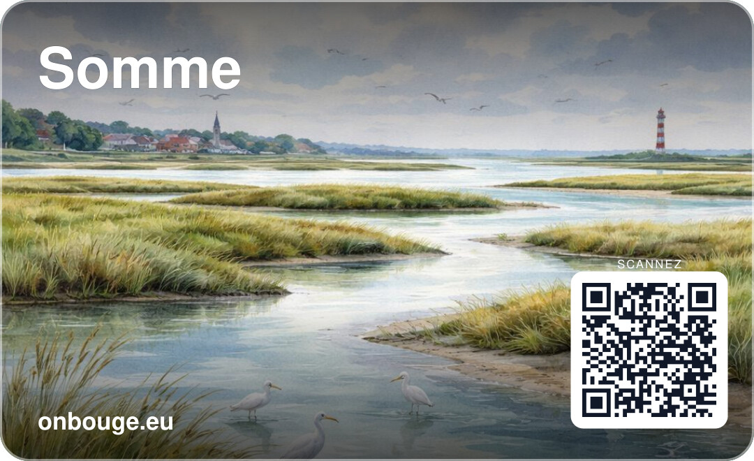 Aquarelle Somme — carte OnBouge avec QR