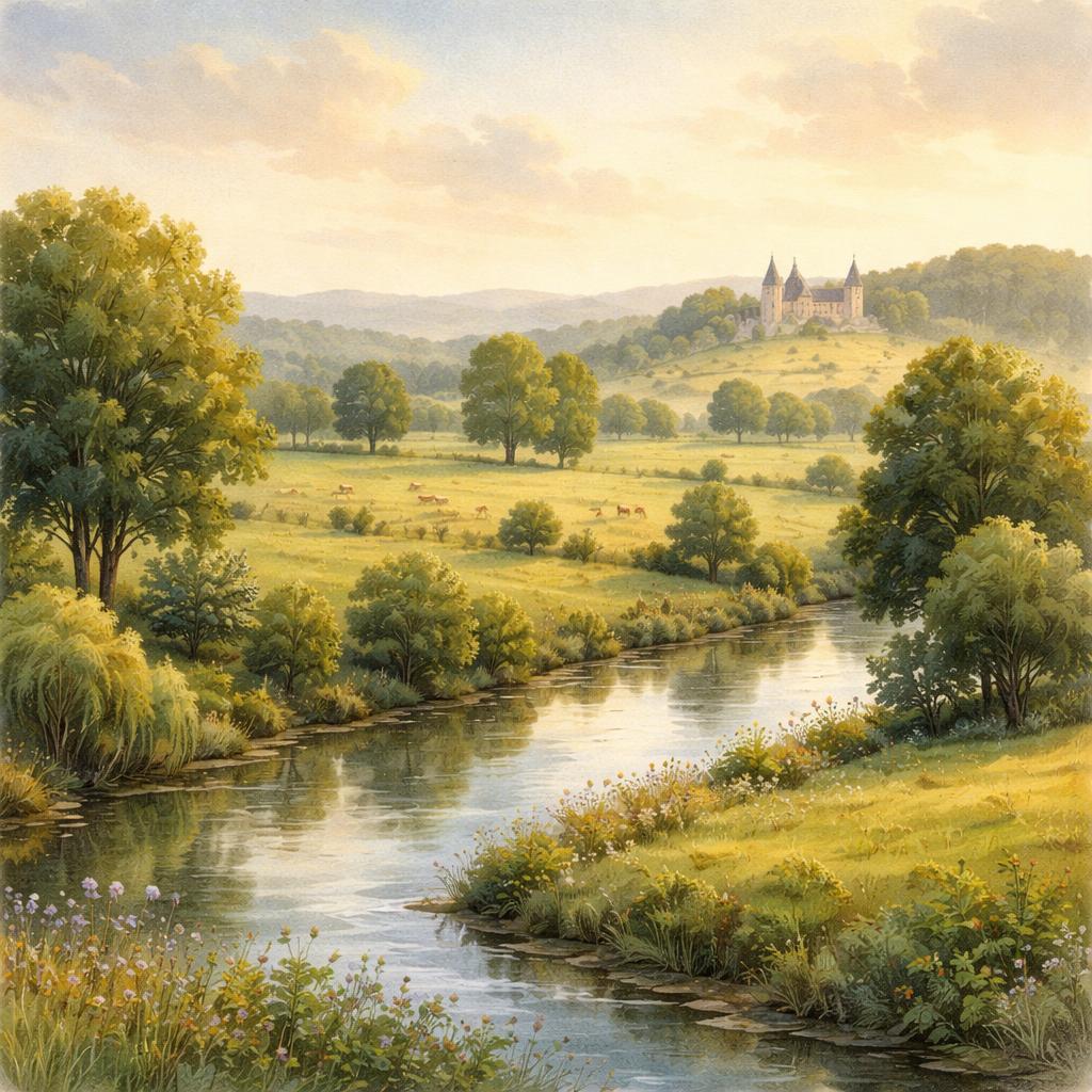 Allier — illustration départementale (aquarelle de la ville à venir)