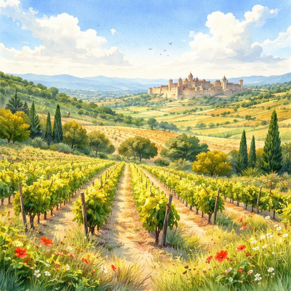 Aude — illustration départementale (aquarelle de la ville à venir)