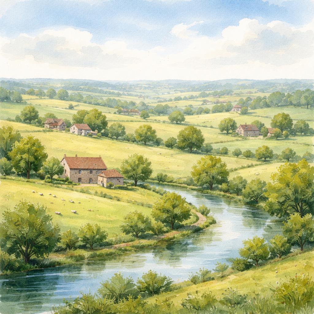 Deux-Sèvres — illustration départementale (aquarelle de la ville à venir)