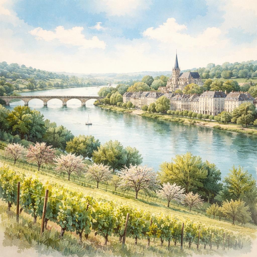 Aquarelle Maine-et-Loire