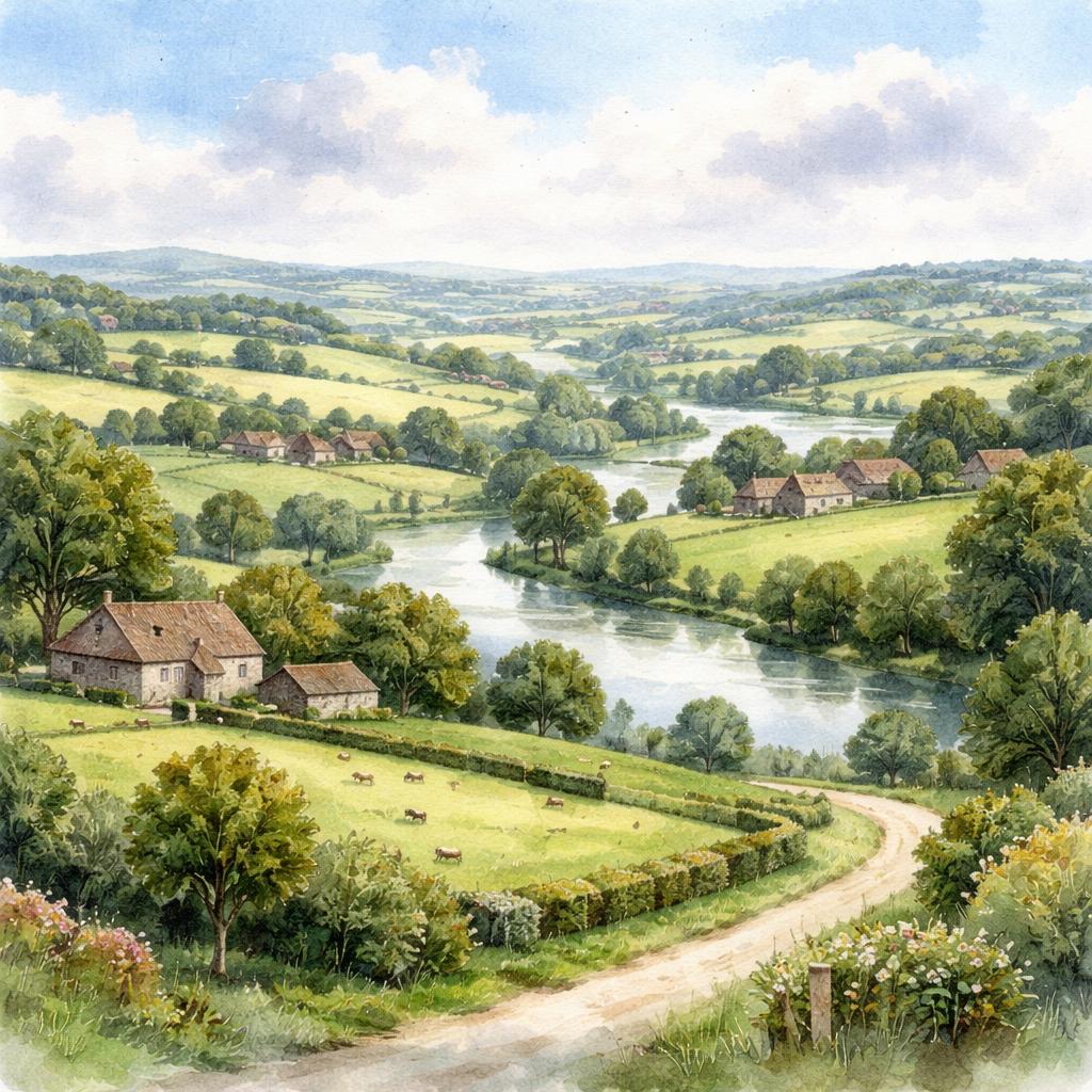 Mayenne — illustration départementale (aquarelle de la ville à venir)