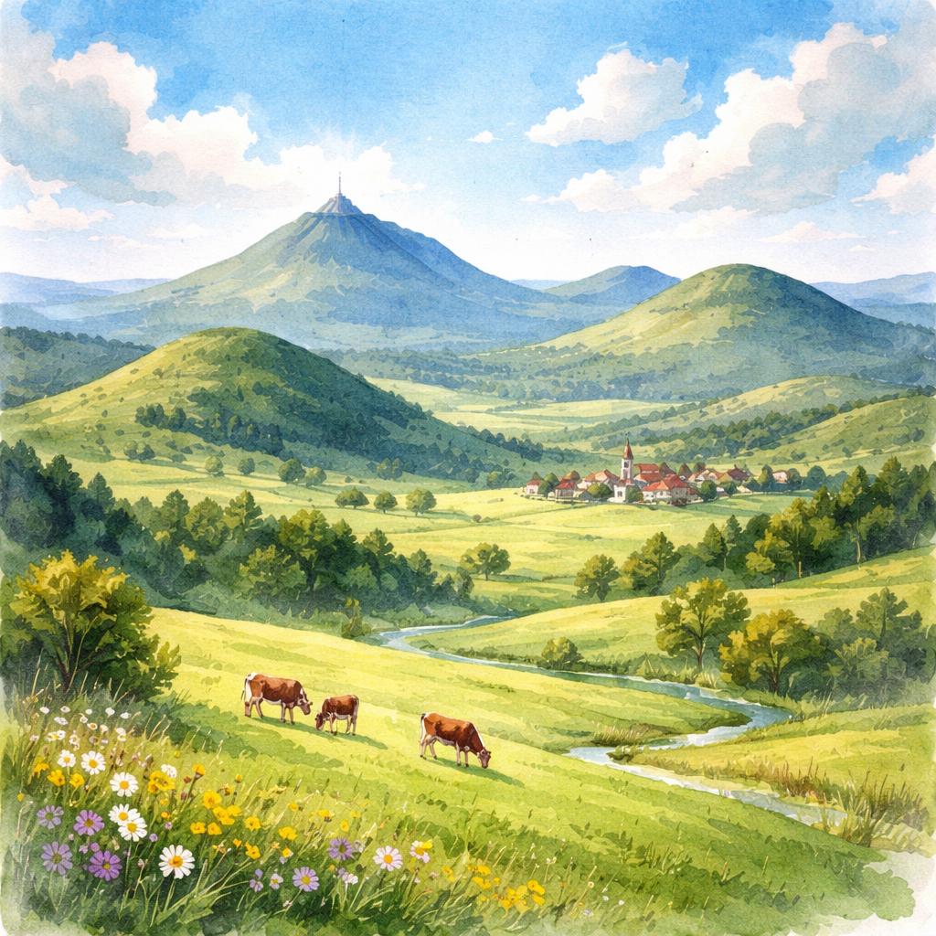 Puy-de-Dôme — illustration départementale (aquarelle de la ville à venir)