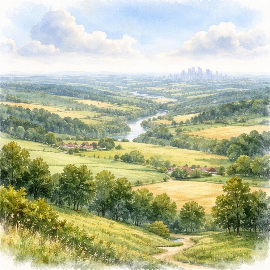 Val-d'Oise — illustration départementale (aquarelle de la ville à venir)