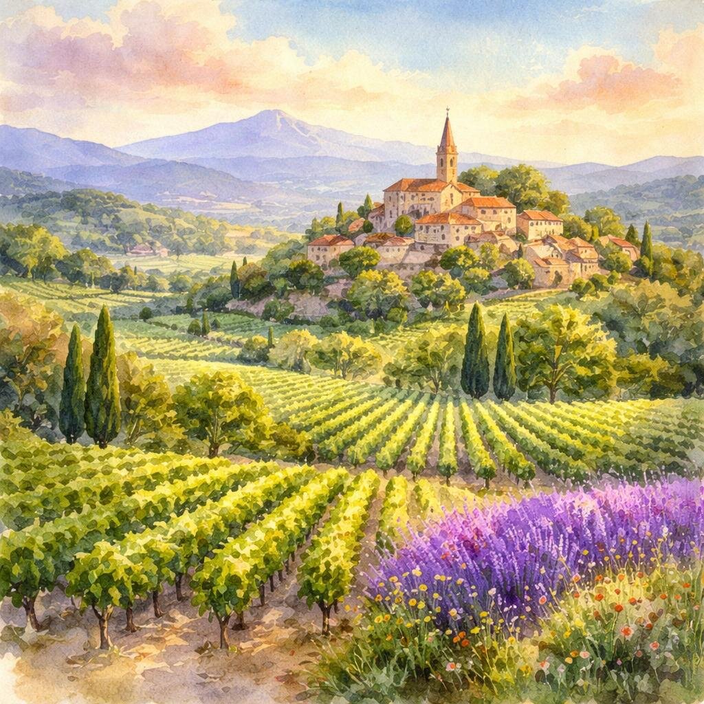 Vaucluse — illustration départementale (aquarelle de la ville à venir)