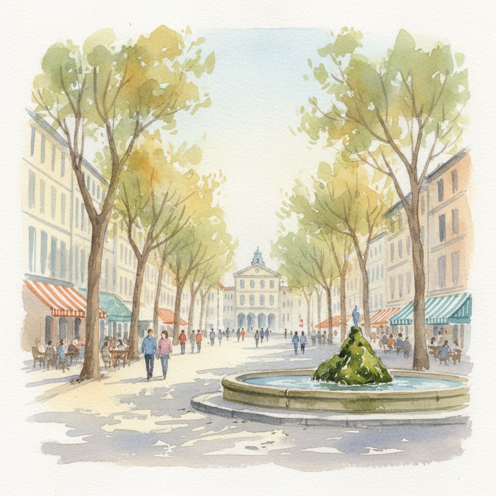 Aix-en-Provence — aquarelle — France
