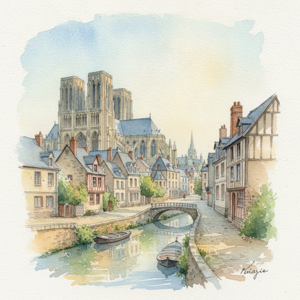 Amiens — aquarelle — France