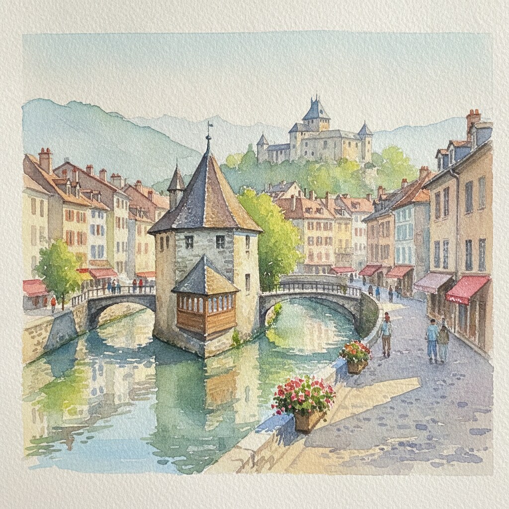 Annecy — aquarelle — France