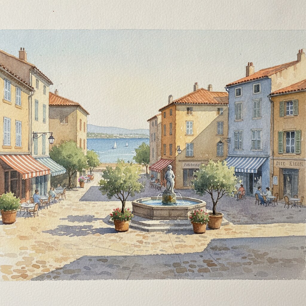 Antibes — aquarelle — France