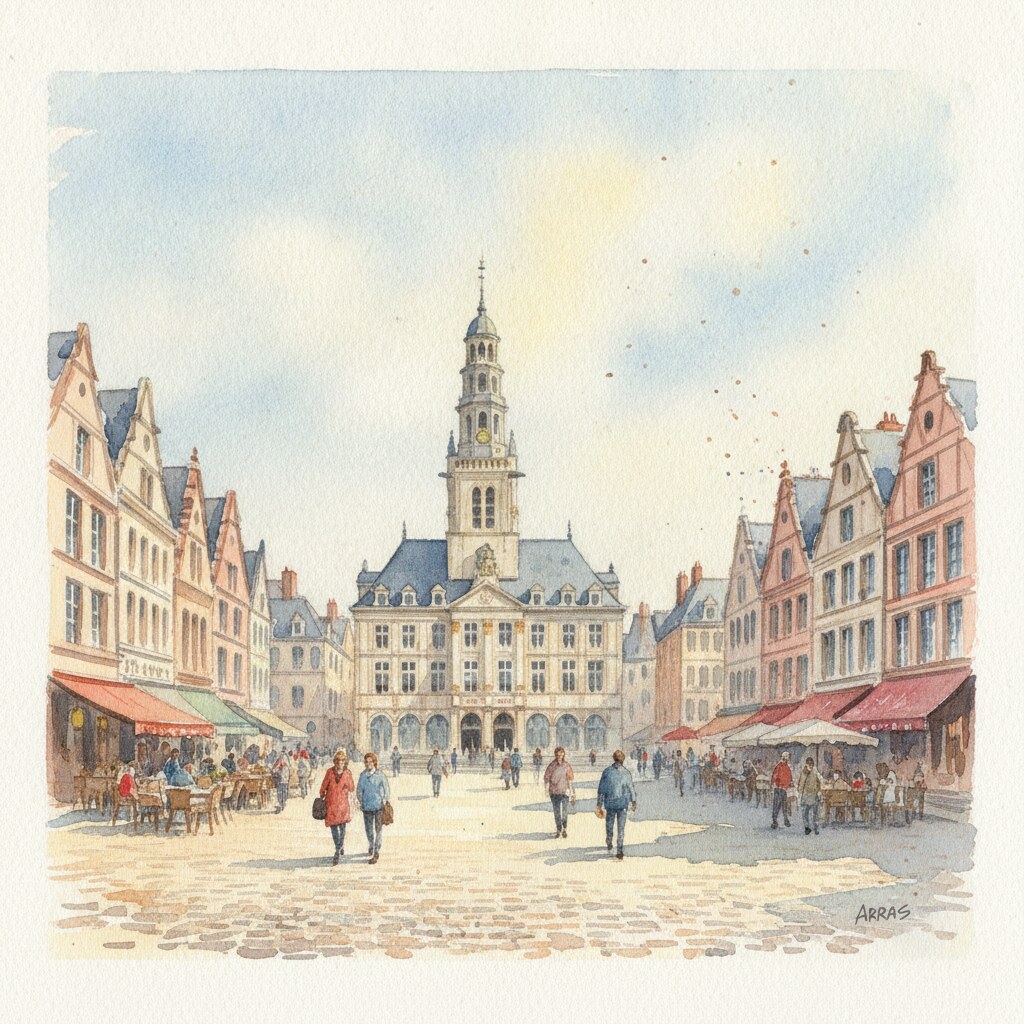 Arras — aquarelle — France