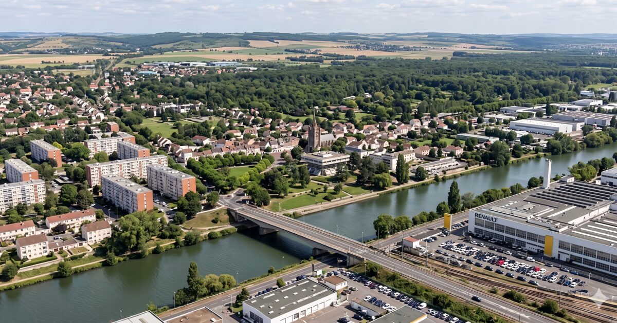 Aubergenville — aquarelle — France
