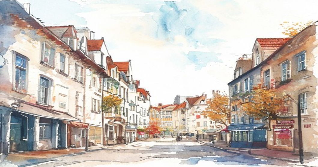 Aquarelle de Aulnoy-lez-Valenciennes