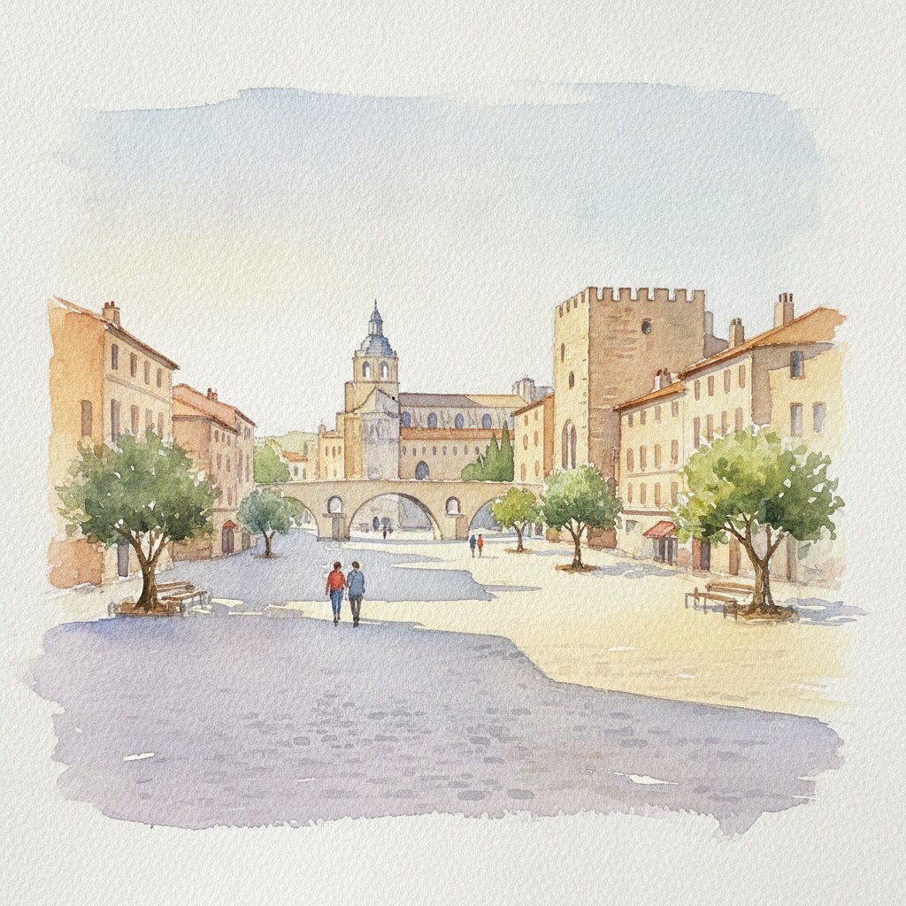 Avignon — aquarelle — France