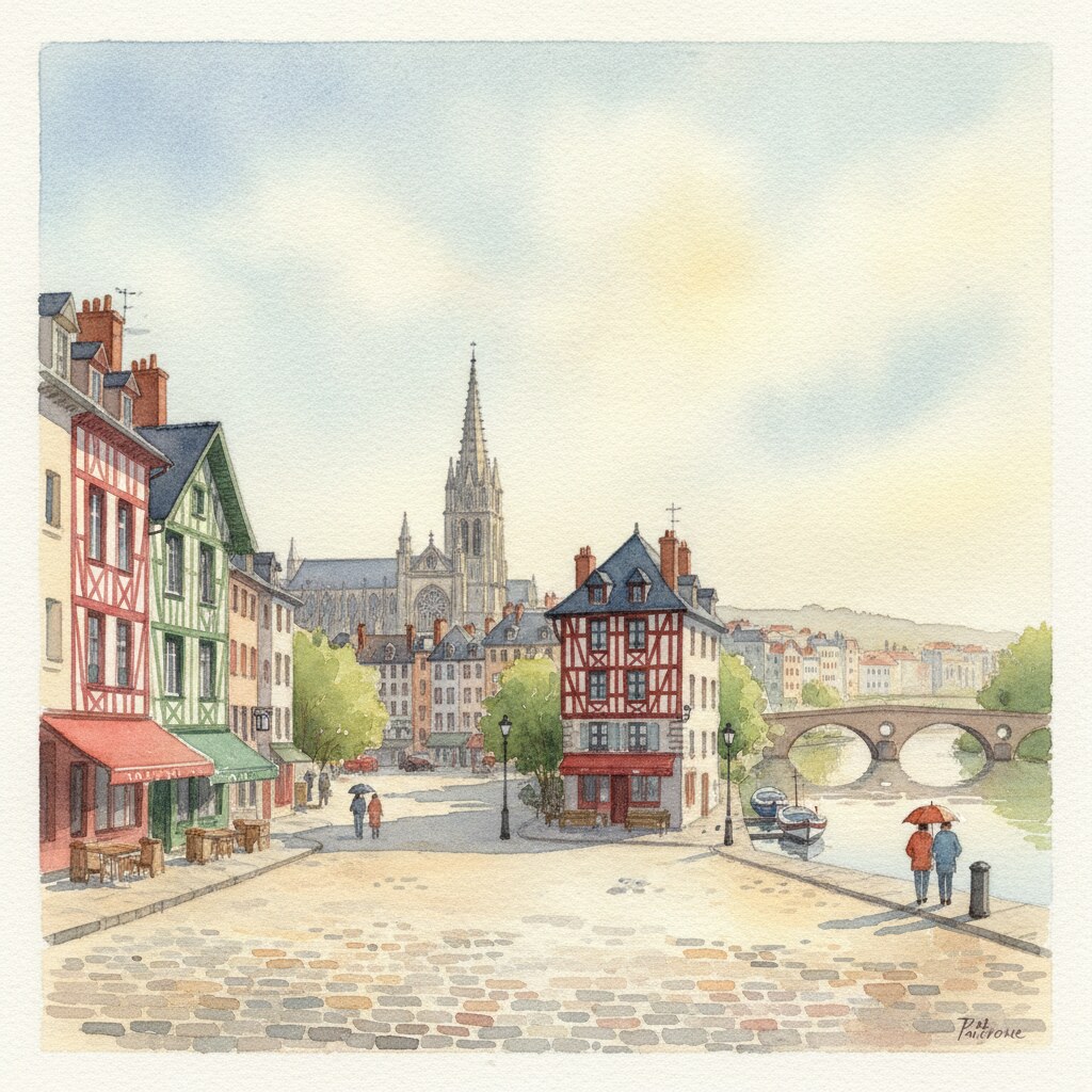 Bayonne — aquarelle — France