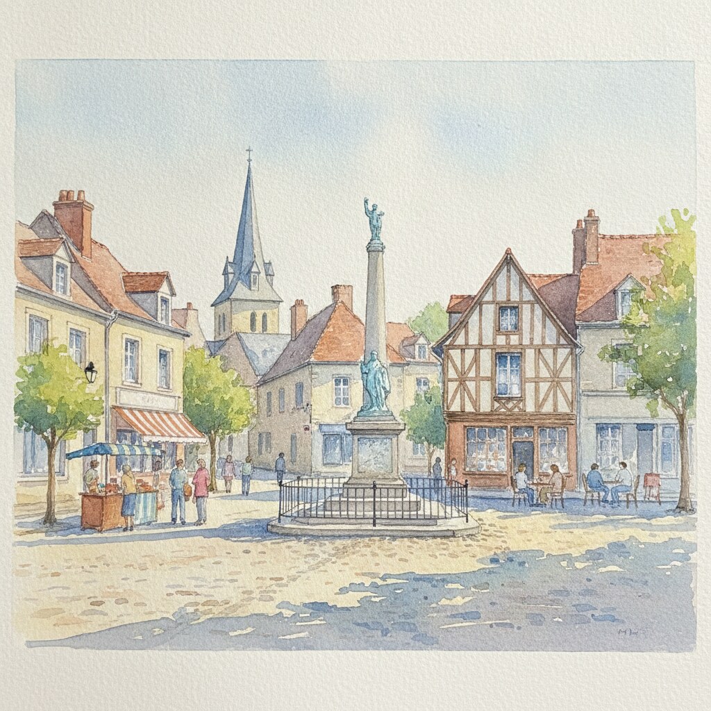 Beuzeville — aquarelle — France