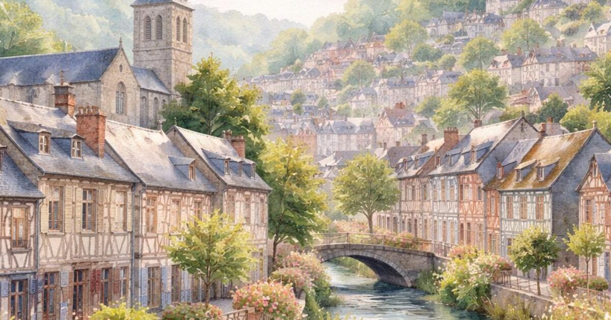 Bolbec — aquarelle — France