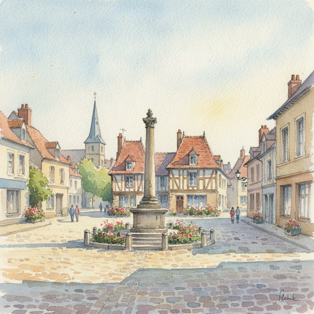 Bosroumois — aquarelle — France