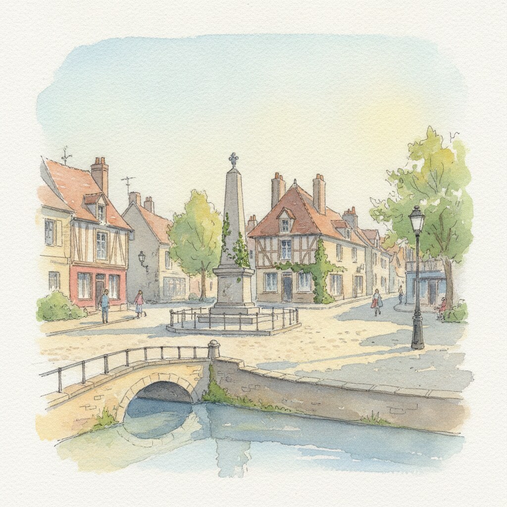 Bretteville-sur-Odon — aquarelle — France