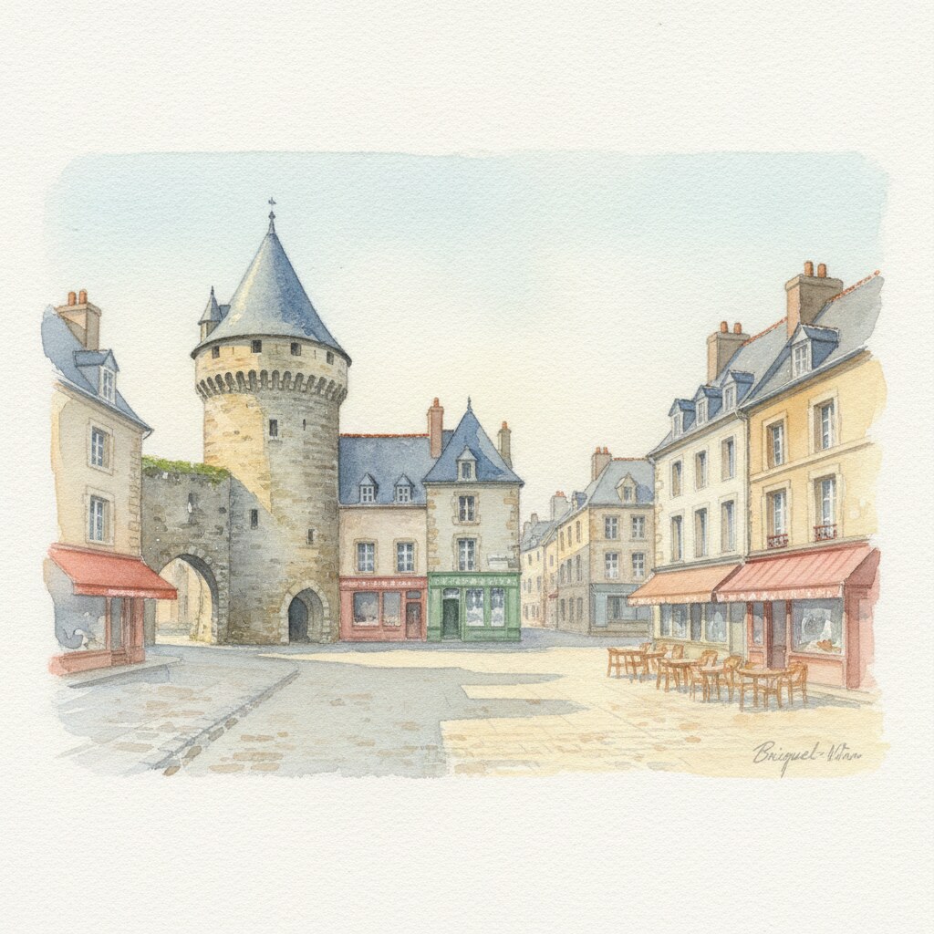 Bricquebec-en-Cotentin — aquarelle — France