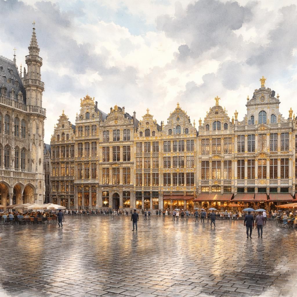 Bruxelles — aquarelle — Belgique