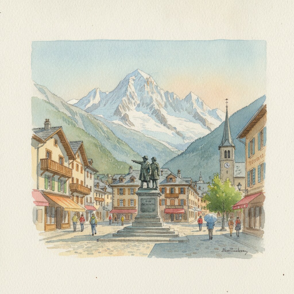 Chamonix-Mont-Blanc — aquarelle — France