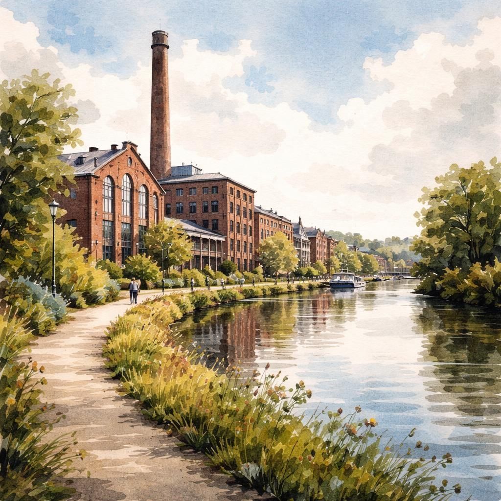 Charleroi — aquarelle — Belgique