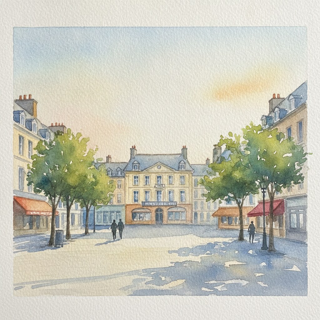 Cherbourg-en-Cotentin — aquarelle — France