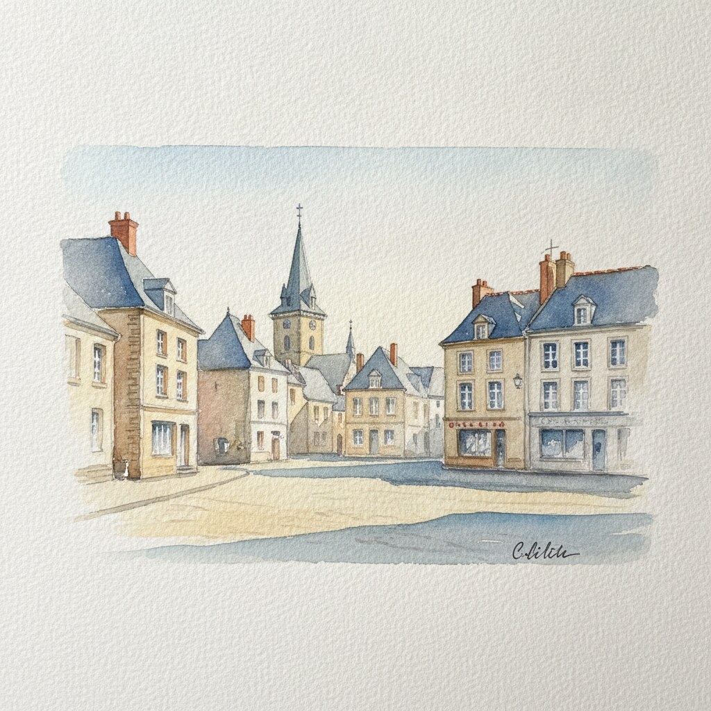 Clef Vallée d'Eure — aquarelle — France