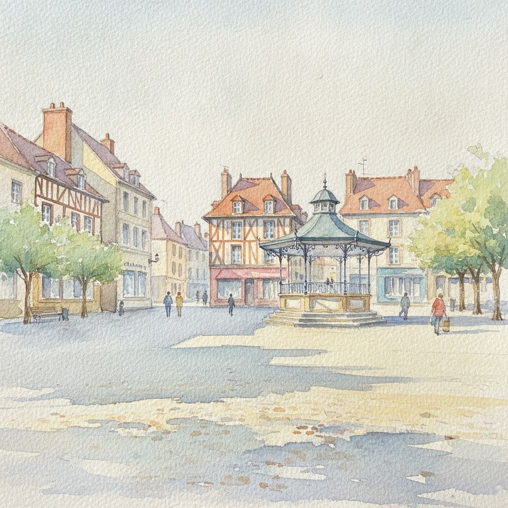 Cléon — aquarelle — France
