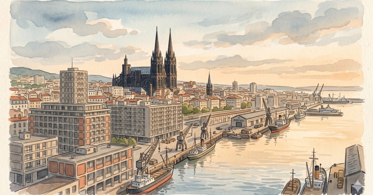Clermont-Ferrand — aquarelle — France